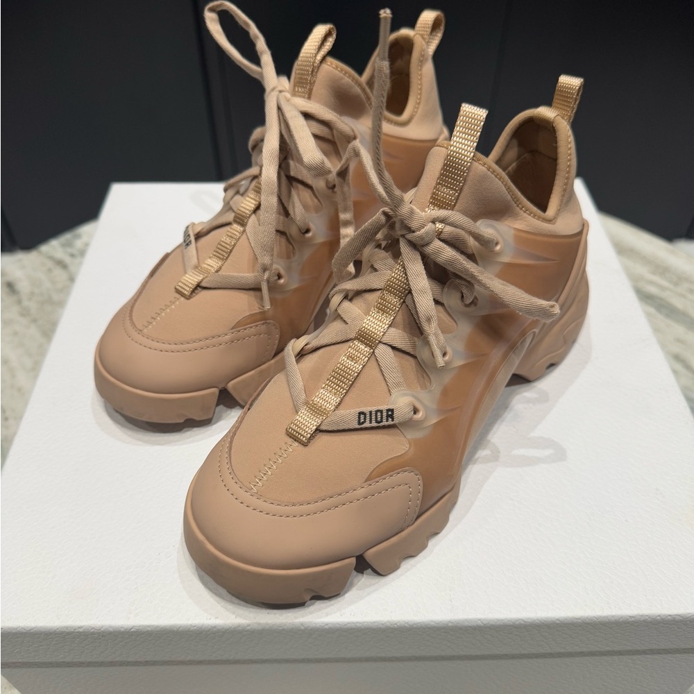 Dior D-Connect Neoprene Sneakers in Nude